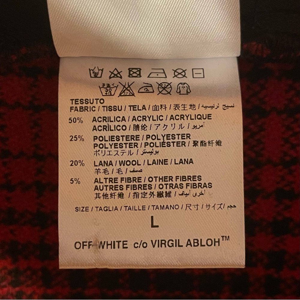 Off-White Patchwork Heavy Wool Flannel - Lightly … - image 3